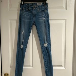AG Adriano Goldschmied skinny distressed jeans in size 24